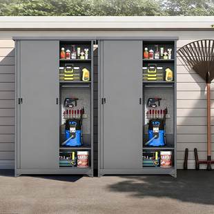 户外防雨防晒储物柜阳台推拉门杂物收纳柜庭院露营钓鱼装备存放柜