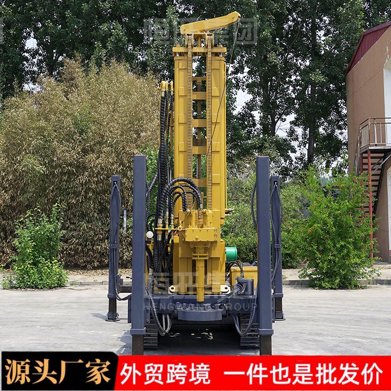 220型钢履带气动打井机冲击器带动潜孔钻头云内发动机