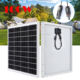 18V12V 大篷车 单晶硅太阳能光伏板 露营 100W 离网 房车 家庭 船