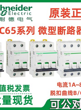 施耐德微小型断路器iC65H 1P/2P/3P/4P D40A DQ50A D63A空气开