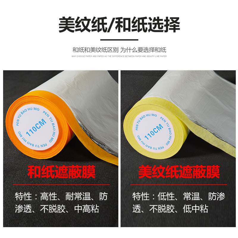 适用于遮蔽膜保护膜和纸喷漆美纹遮蔽膜