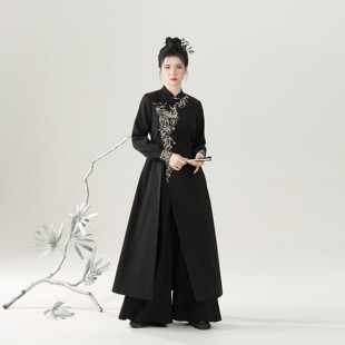 金银错织造司原创宋制汉服凤鸟花卉纹立领外套一片式褶裙改良宋裤