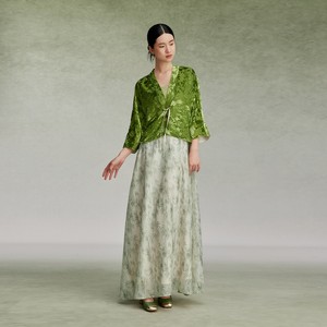 现货青茶山织造司新中式国风早秋外套高级感茶服吊带连衣裙a字裙