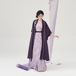 花有约织造司原创汉服宋制长干寺绣花开衫外衫改良马面吊带连衣裙