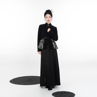 西汉云龙纹大漆盘·盘扣织银西装 原创新中式 外套 汉云银龙 织造司