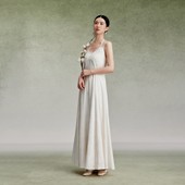 现货缃月织造司新中式 国风挂脖吊带连衣裙女夏改良三裥裙a字长裙