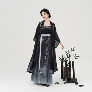 墨燕春归织造司原创汉服国风外套改良马面裙2025夏季连衣裙两件套