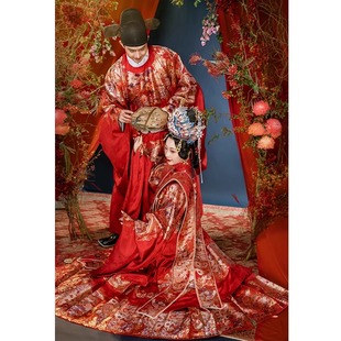 袄霞帔马面裙女汉服 圆领袍男立领大袖 织造司原创明制婚服 两不疑