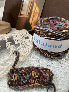 敦煌 手混线毛线围巾包包毛衣帽子编织diy手工粗毛线手帐卡套80克