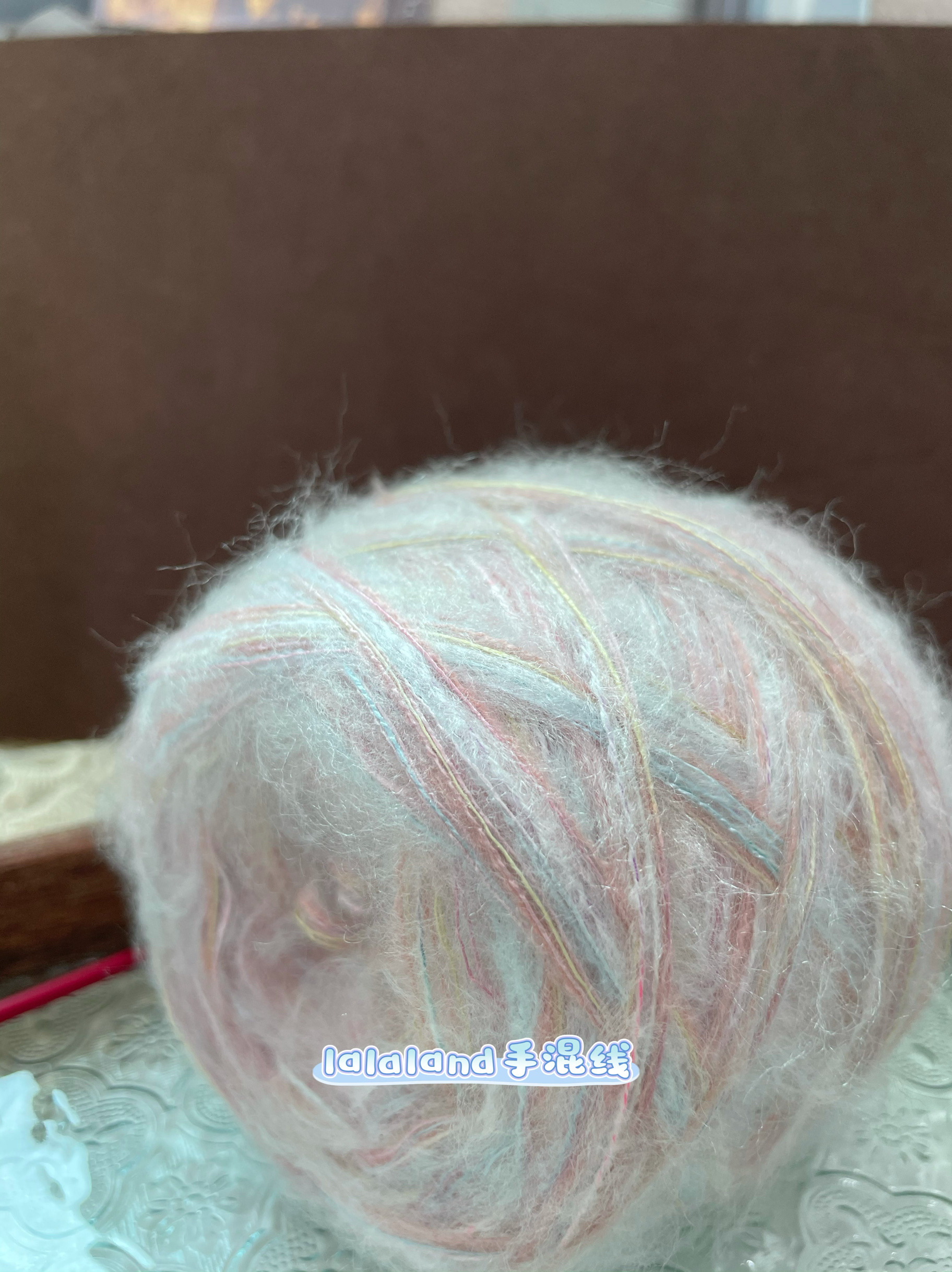 【粉粉】手混线亲肤手工棒针钩针编织DIY手工包围巾帽子线80g