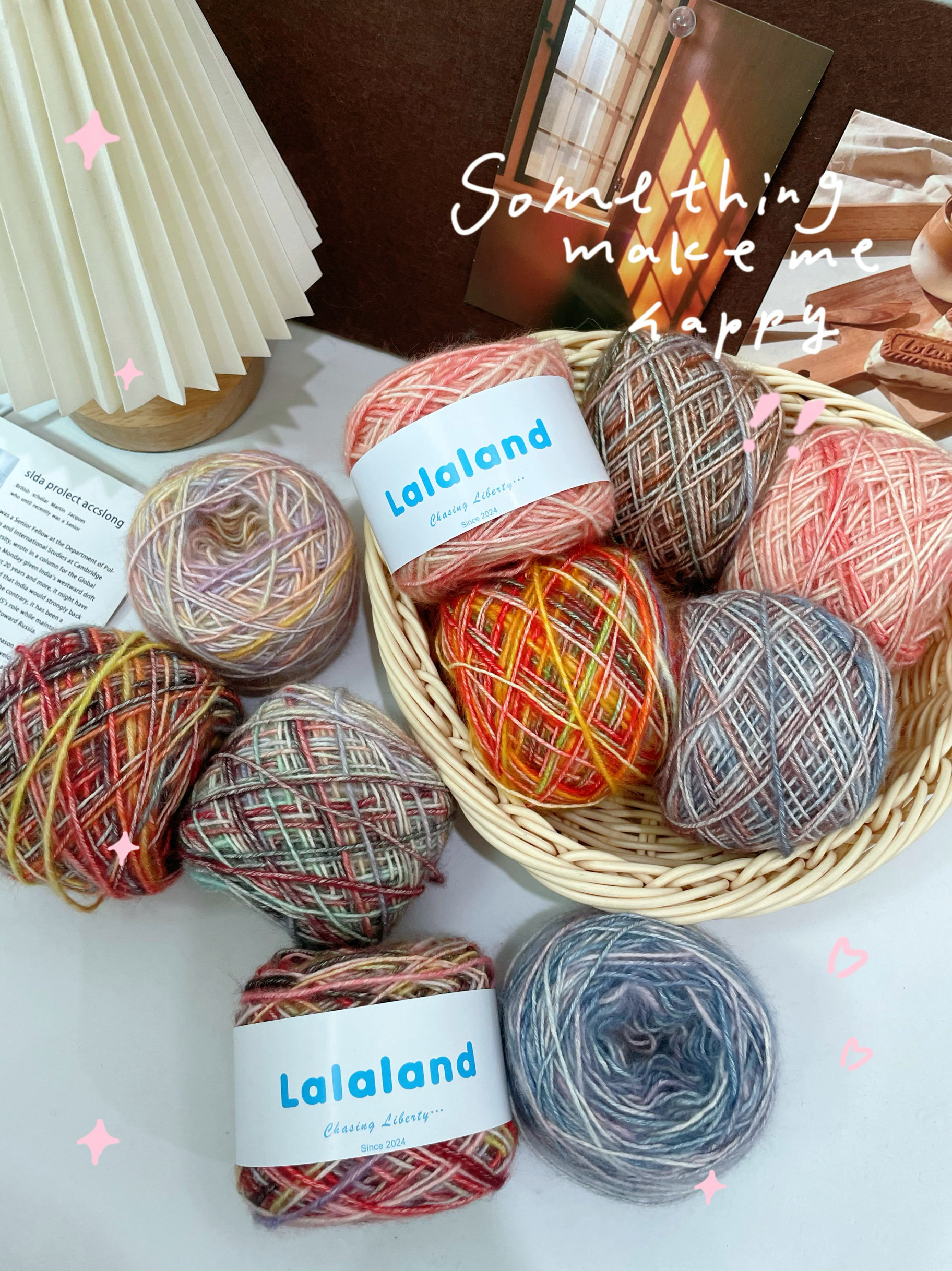 50g 春日亮色油画系棉线包包帽子腊肠围巾七星毯子迷彩手工毛线