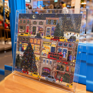 Galison春夏秋冬四季拼图亚克力相框冬灯框500片装饰摆件50.8cm