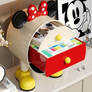 米奇抽屉化妆台化妆刷口红收纳盒创意摆件桌面化妆箱戒指首饰盒