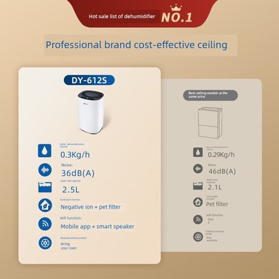 德业除湿机家用抽湿机静音卧室空气吸湿器除潮器小型地下室612S