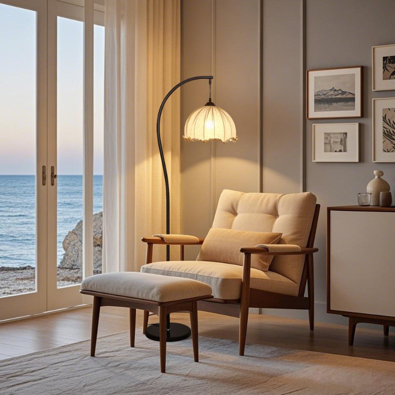 氛围落地灯客厅卧室床头沙发v旁边法式中古现代简约艺术感立式台