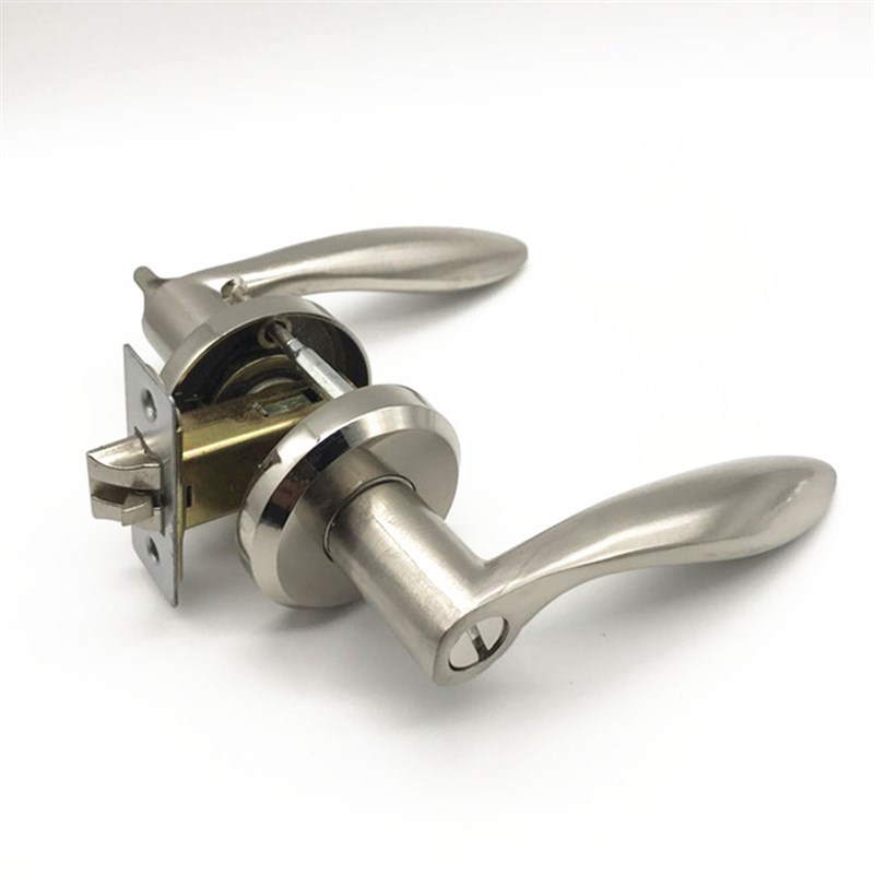 三杆式卫生间门锁执手锁室内浴室厨房阳台厕所洗手间厕Z所无钥匙