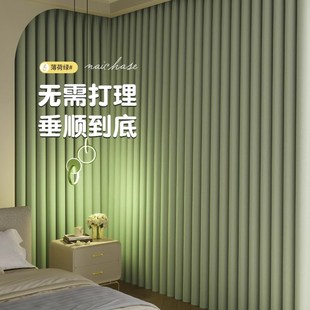 全遮光窗帘2025新款卧室高级感客厅加厚防风雪尼尔阳台飘窗布绿色