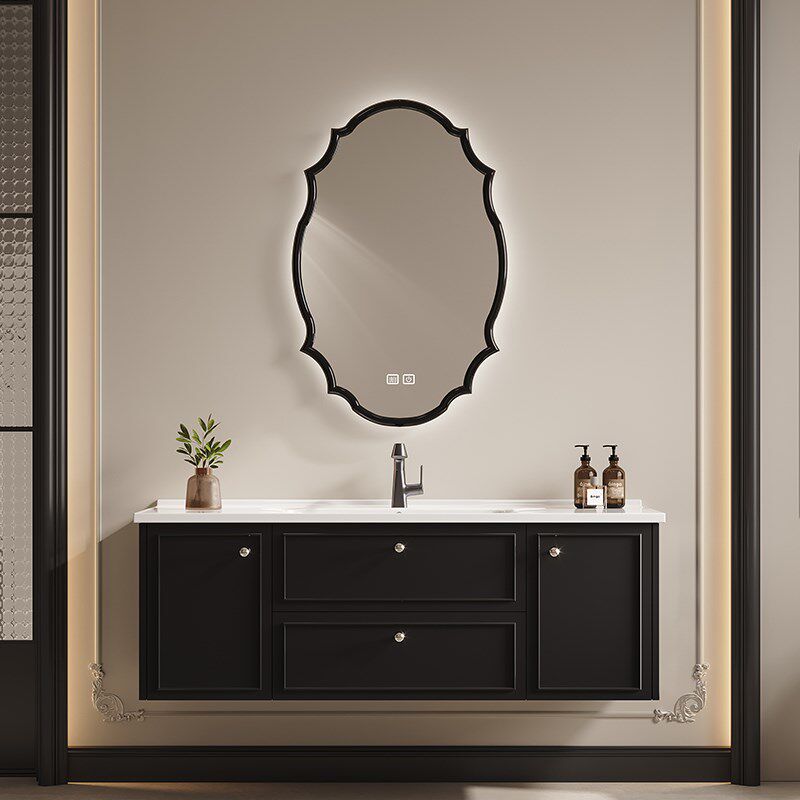 法式复古风陶瓷一体浴室柜组合卫生间洗手盆洗脸盆柜组合洗漱台盆