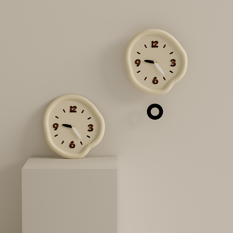 餐厅装饰钟表挂墙客厅极简挂钟高级感卧室H超静音2023新款网红时