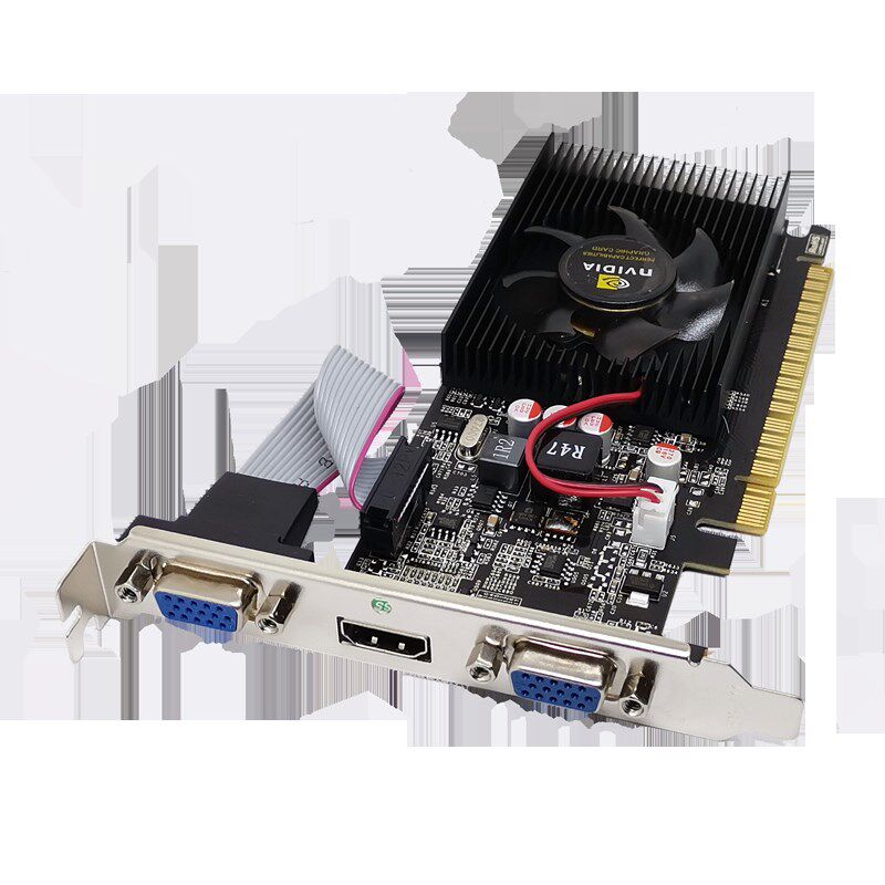 电脑台式机显卡双VGA头GT730二输出多屏扩展半高可用2G双屏炒股卡