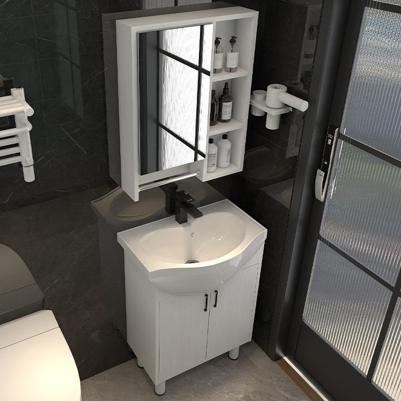 大肚盆浴室柜落地卫生间洗手盆柜组合陶瓷一体洗脸盆小户型洗漱台