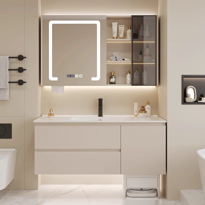 加宽60cm陶瓷一体盆定制浴室柜卫生间洗手盆洗漱台洗脸盆柜组合