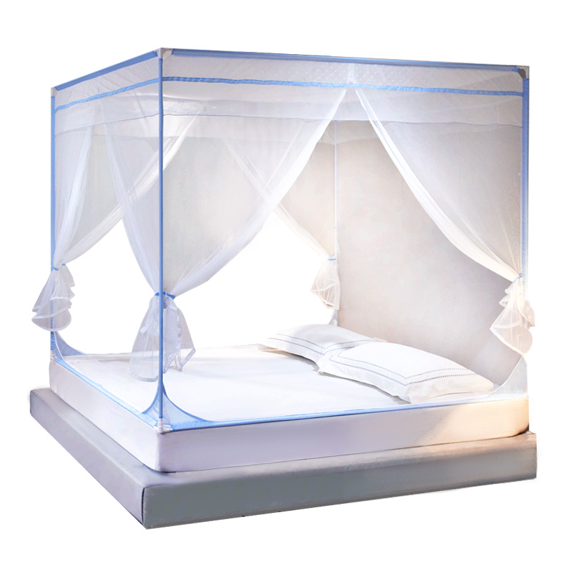 2021新款e蚊帐支架儿童防摔1.5m/1.8m床家用1.2米加密加厚双人纹