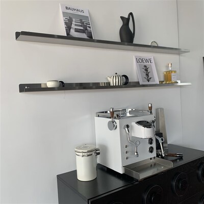 中古L型不锈钢置物架客厅上墙吊柜壁柜家用书房多功能展示架子