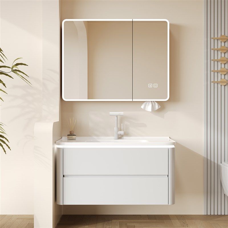 轻奢简约实木陶瓷一体盆圆角浴室柜组合卫生间洗漱池洗脸盆柜,家装主材,浴室柜组合,淘宝优惠券,粉丝福利购,淘宝优惠卷