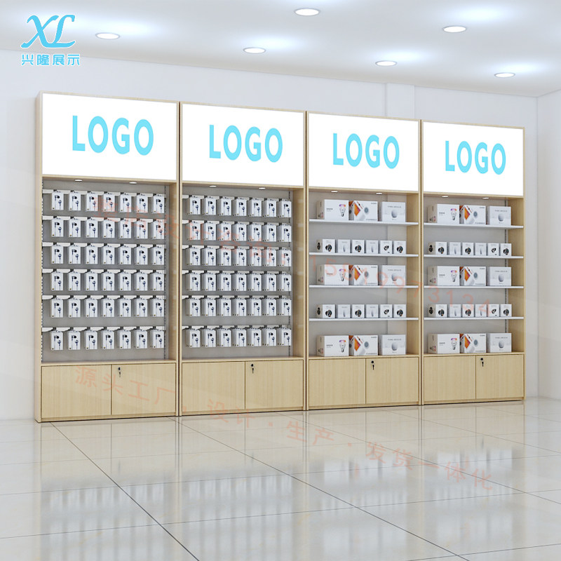 定制手机配件展示架柜台体验桌靠墙高柜小商品移动联通电信电视柜