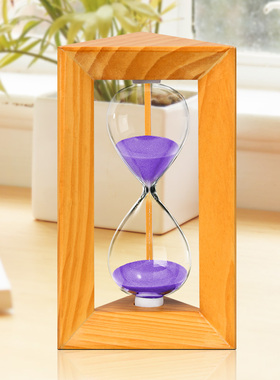 沙漏计时器漏斗儿童防摔10/15/30/分钟简约复古创意时.间流沙摆件