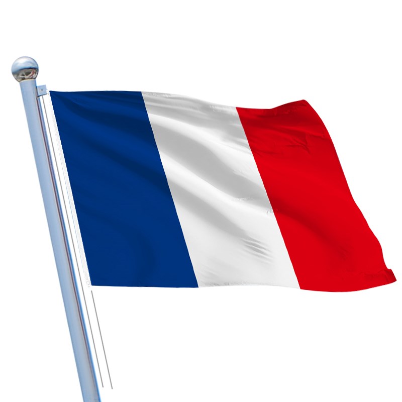 法国国旗户外飘旗手摇旗串旗办公桌旗会议签约旗帜外国旗万国旗运
