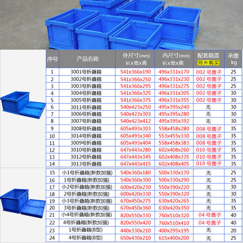 收纳折叠箱塑f料物流箱车载周转箱学生收容胶箱工具整理宿舍多功