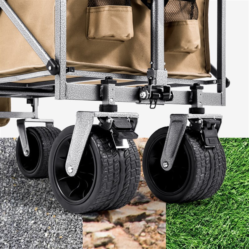 露营车摆摊折叠推车大号露营户外C野餐手推车可折叠摆摊拖车拉车