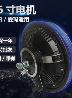 电动车後轮电机16寸48V60V72V电动车无刷马达3M50W500W800W马达