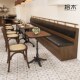咖啡西餐厅靠墙卡座商用清吧实木桌椅G组合甜品奶茶店餐椅复古桌