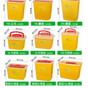 有图有视频丰吉圆形利器盒医疗锐器盒1L2L3L4L5L6L7L8SL10L12L15L
