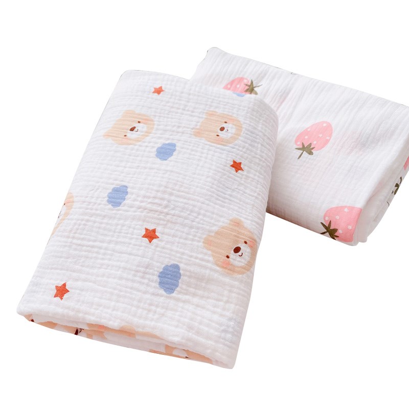 会呼吸的Ad类纯棉双层纱布睡衣浴巾布料被套床单全棉水洗泡泡纱棉