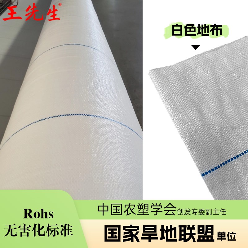 王先生白色园f艺地布大棚反光地布基质兜布透水耐磨加厚白色防草