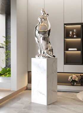动物大型落地摆件入户轻奢高档雕B塑装饰客厅电视柜旁楼梯开业乔