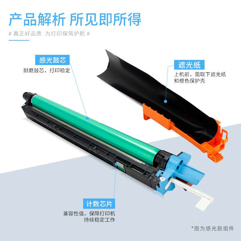 适用柯美C221 C454e套鼓C554显影仓C224 C284 C364e硒鼓DR512组件