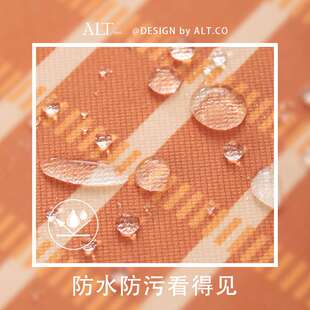 条纹餐桌布长方形轻奢高级感布艺防水茶几布长方形餐台布客厅家用