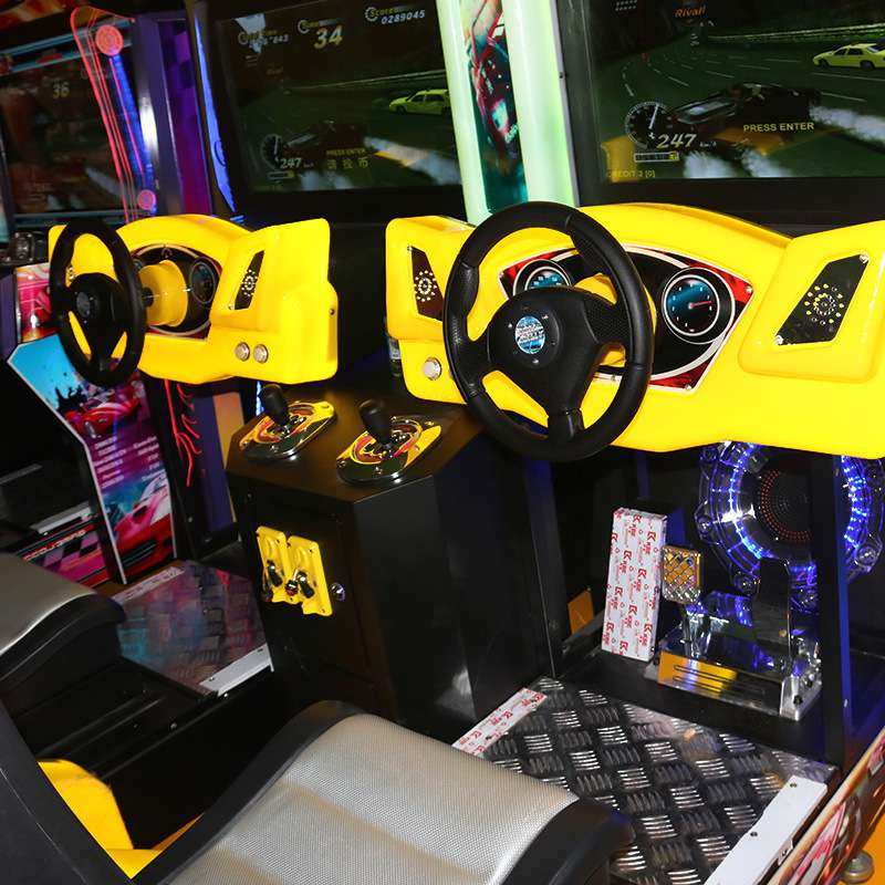 新款双人联机赛车游戏机电玩城大型亲子游戏机游戏厅儿童投币电玩