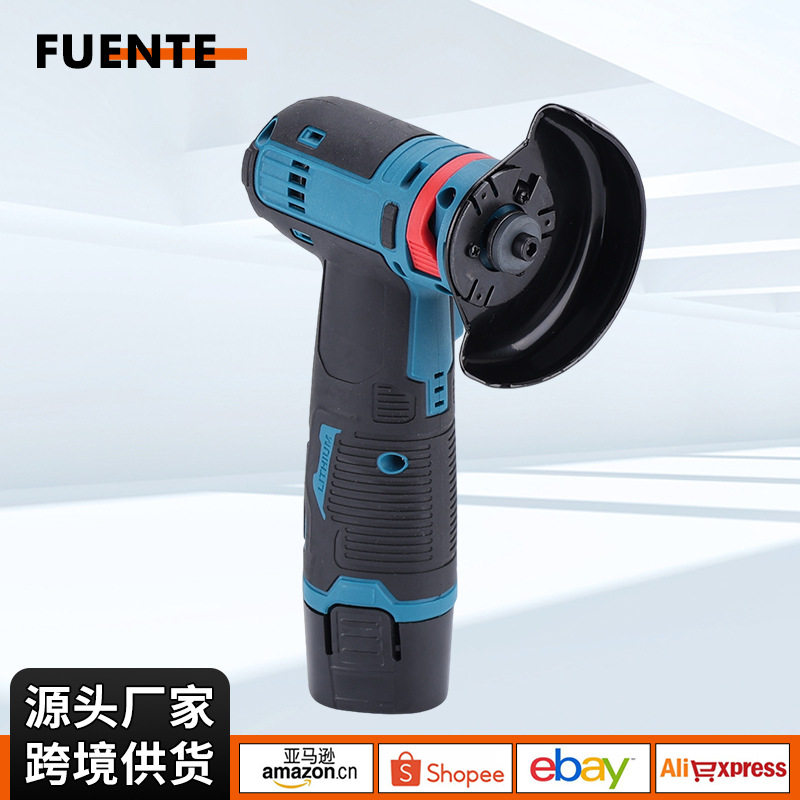 跨境外贸家用多功能电动角磨机充电式便携式木工迷你抛光机砂纸机