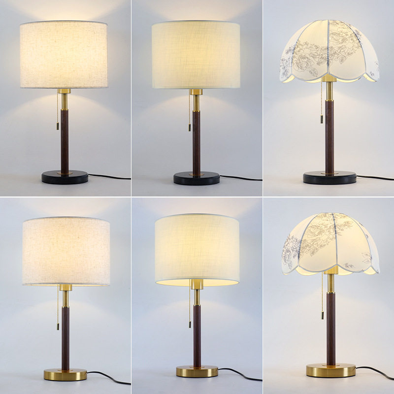 新款中古风LED布艺台灯