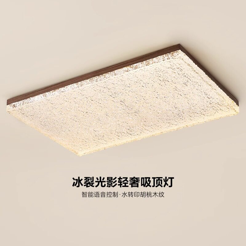 中古风客厅吸顶灯2025新款设计师超亮卧室高级感冰晶树脂房间灯具