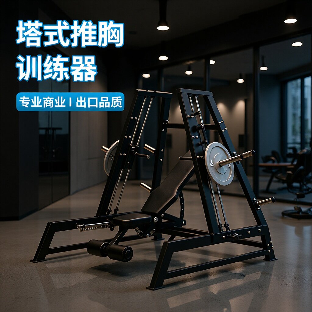 塔式推胸训练器卧推架健身房肩部力量训练综合健身器材可调节器械