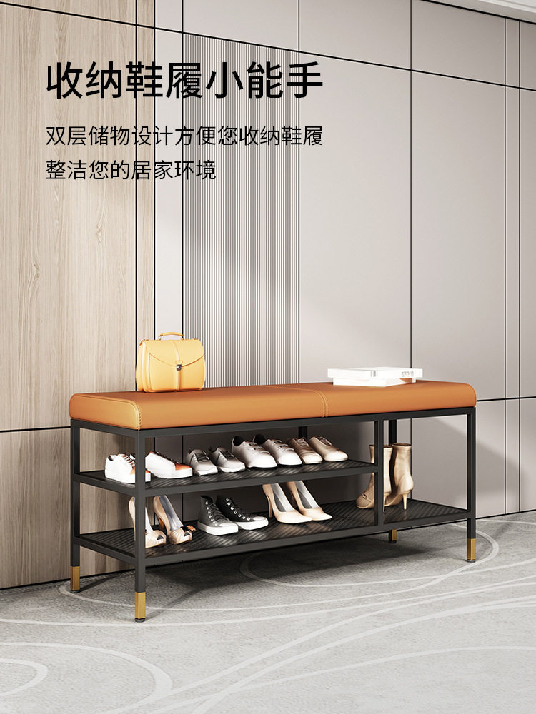 进门入户换鞋凳家用门口创意轻奢玄关长条凳窄可坐鞋柜一体小尺寸