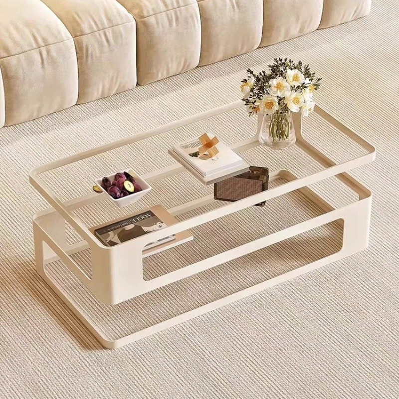 汐木茶几客厅家用新款小户型多层现代钢化玻璃轻奢简约茶桌高级感