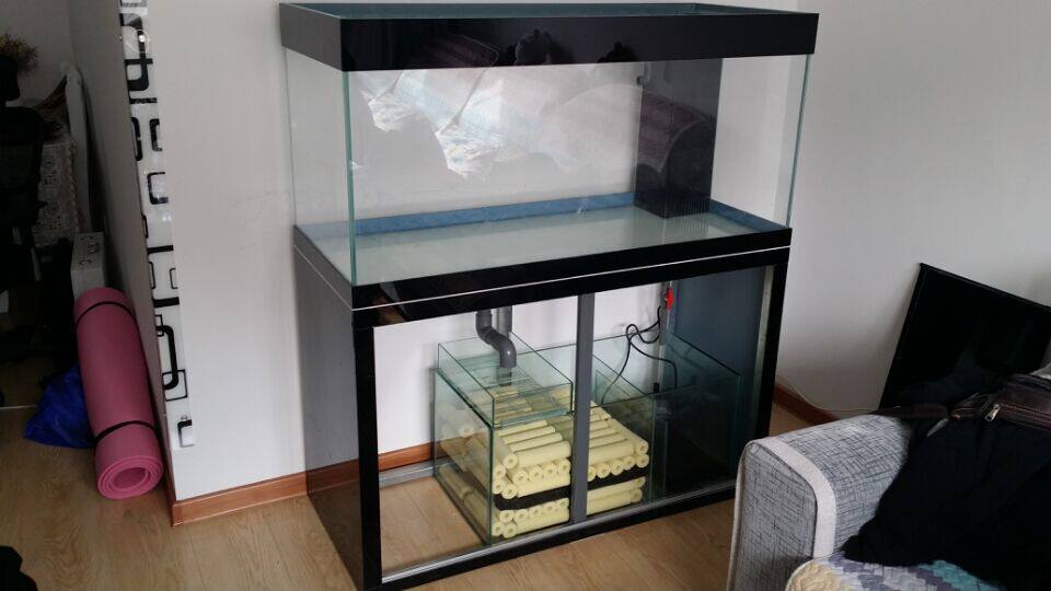 磨边水景珊瑚底滤鱼60c260海水缸大型超白缸鱼缸米养殖草缸上海